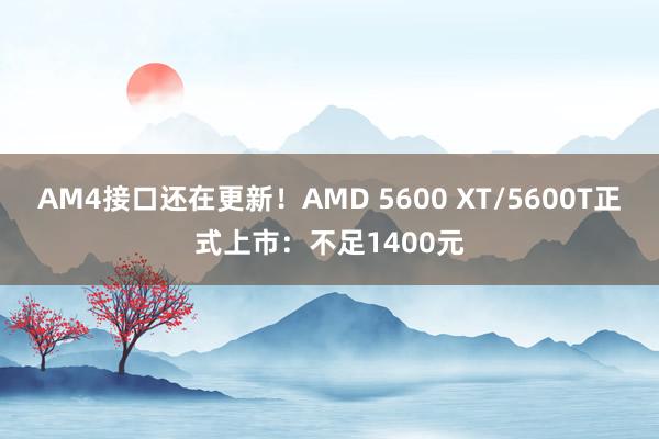 AM4接口还在更新！AMD 5600 XT/5600T正式上市：不足1400元