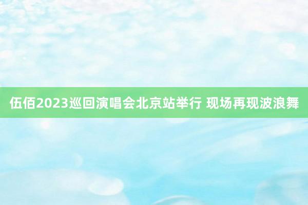 伍佰2023巡回演唱会北京站举行 现场再现波浪舞