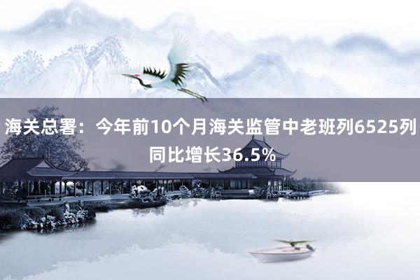 海关总署：今年前10个月海关监管中老班列6525列 同比增长36.5%