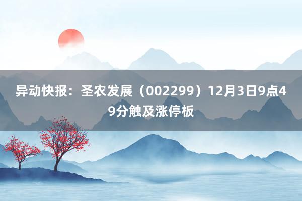 异动快报：圣农发展（002299）12月3日9点49分触及涨停板